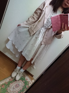 「one after another NICE CLAUP（ワンアフターアナザーナイスクラップ）のアイテム（ブーティ）」を使った、funamonさん（レディース・152cm）の秋コーディネート