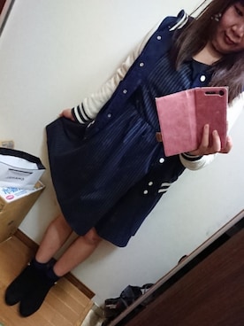 「Ank Rouge（アンクルージュ）のアイテム（ブルゾン）」を使った、funamonさん（レディース・152cm）の秋コーディネート