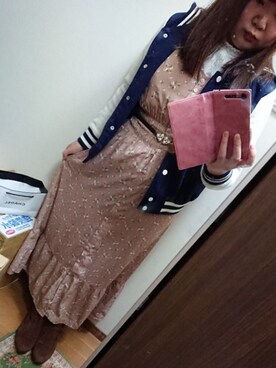 「Ank Rouge（アンクルージュ）のアイテム（ブルゾン）」を使った、funamonさん（レディース・152cm）の秋コーディネート