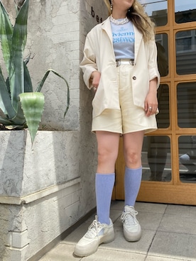 「SPINNS（スピンズ）のアイテム（テーラードジャケット）」を使った、aaayNさん（レディース・162cm）の春コーディネート