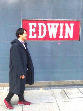 「EDWIN」｜「アイテム（その他アウター）」を使った、AQUILLIOさん（メンズ・173cm）の秋コーディネート
