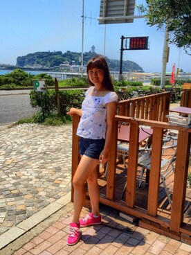 「Reebok（リーボック）のスカイスケープ フォーエバー （SKYSCAPE FOREVER）（スニーカー）」を使った、▲yakaさん（レディース・163cm）の夏コーディネート