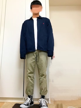 「アイテム（ブルゾン）」を使った、うみさん（メンズ・168cm・10代）の春コーディネート