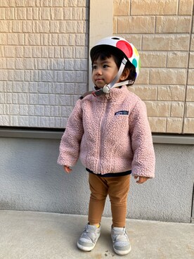 「もこもこ」｜あーりんさん（キッズ・90cm）の冬コーディネート
