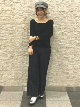 「シルバー」｜「アイテム（キャスケット）」を使った、shioakbnさん（レディース・153cm）の夏コーディネート