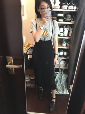 「ROCOCO（ロココ）のアイテム（シューズ）」を使った、S.  Janeさん（レディース・158cm）の夏コーディネート