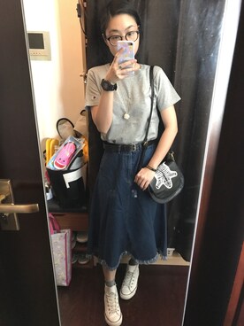 「flapper_bags（フラッパー）のアイテム」を使った、S.  Janeさん（レディース・158cm）の夏コーディネート