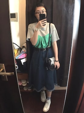 「flapper_bags（フラッパー）のアイテム」を使った、S.  Janeさん（レディース・158cm）の夏コーディネート