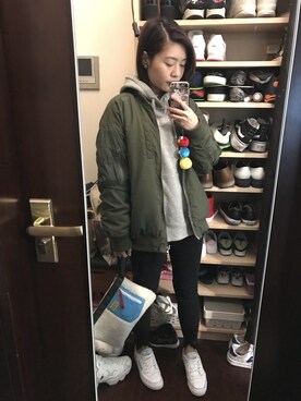 「niko and...（ニコアンド）のアイテム（クラッチバッグ）」を使った、S.  Janeさん（レディース・158cm）の冬コーディネート