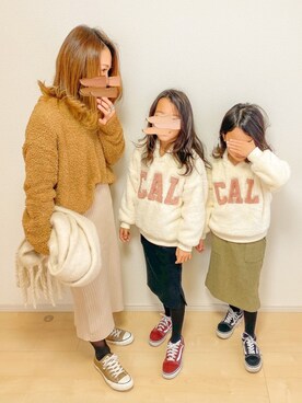 「RADCHAP（ラッドチャップ）のアイテム（スウェット）」を使った、ɴɪᴄᴏ.ᴀʏᴀさん（キッズ・120cm）の冬コーディネート