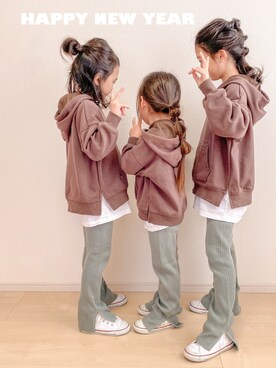 ɴɪᴄᴏ.ᴀʏᴀさん（キッズ・100cm）の冬コーディネート