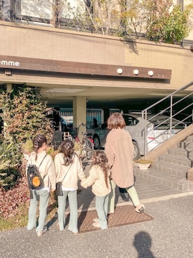 「ミントグリーン」｜「アイテム（その他アウター）」を使った、ɴɪᴄᴏ.ᴀʏᴀさん（キッズ・100cm）の冬コーディネート