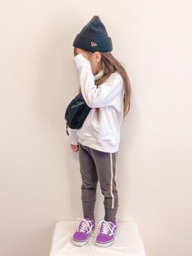 「5歳」｜「アイテム（ボディバッグ/ウエストポーチ）」を使った、ɴɪᴄᴏ.ᴀʏᴀさん（キッズ・100cm）の冬コーディネート