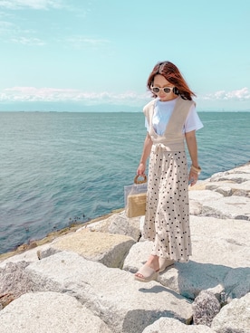 「Auntie Rosa Holiday（アンティローザホリデー）のアイテム（サングラス）」を使った、ɴɪᴄᴏ.ᴀʏᴀさん（レディース・149cm）の春コーディネート