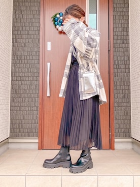 「coca（coca）（コカ）のアイテム（その他アウター）」を使った、ɴɪᴄᴏ.ᴀʏᴀさん（レディース・149cm）の秋コーディネート