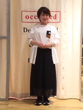 「SMITH'S（スミス）のアイテム（トップス）」を使った、coen たむらさん（レディース・154cm）の春コーディネート