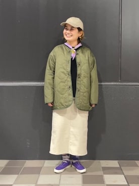 「KELTY（ケルティ）のアイテム（帽子）」を使った、coen たむらさん（レディース・155cm）の秋コーディネート