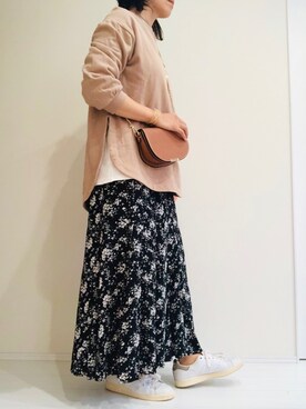 𝐦𝐚𝐱𝐡𝐨𝐧𝐞𝐲さん（レディース・160cm）の春コーディネート