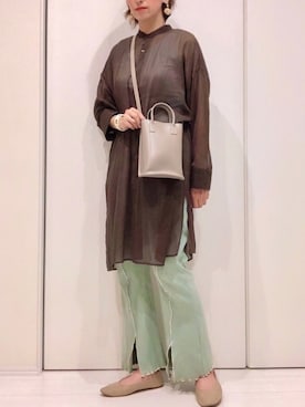 「frames RAY CASSIN（フレームスレイカズン）のアイテム（アクセサリー）」を使った、𝐦𝐚𝐱𝐡𝐨𝐧𝐞𝐲さん（レディース・160cm）の夏コーディネート
