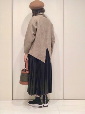 「c.u.l（シーユーエル）のアイテム（シューズ）」を使った、𝐦𝐚𝐱𝐡𝐨𝐧𝐞𝐲さん（レディース・160cm）の秋コーディネート