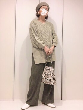 𝐦𝐚𝐱𝐡𝐨𝐧𝐞𝐲さん(レディース・160cm)の冬コーディネート