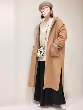 𝐦𝐚𝐱𝐡𝐨𝐧𝐞𝐲さん（レディース・160cm）の冬コーディネート