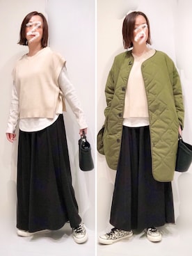 𝐦𝐚𝐱𝐡𝐨𝐧𝐞𝐲さん（レディース・160cm）の冬コーディネート