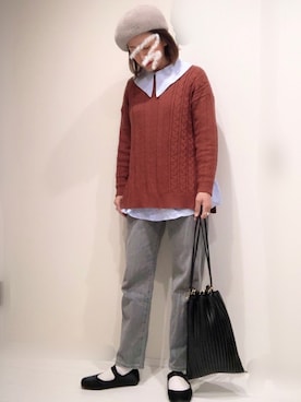 𝐦𝐚𝐱𝐡𝐨𝐧𝐞𝐲さん（レディース・160cm）の冬コーディネート