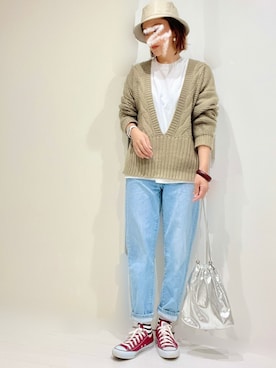 𝐦𝐚𝐱𝐡𝐨𝐧𝐞𝐲さん（レディース・160cm）の春コーディネート