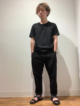 「STUDIOUS（ステュディオス）のアイテム（サンダル）」を使った、naturalmizukiさん（メンズ・160cm）の夏コーディネート