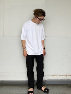 「STUDIOUS（ステュディオス）のアイテム（サンダル）」を使った、naturalmizukiさん（メンズ・160cm）の春コーディネート