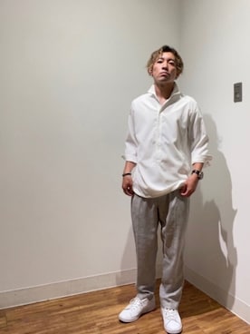 「シアーシャツ」｜naturalmizukiさん（メンズ・160cm・30代）の夏コーディネート