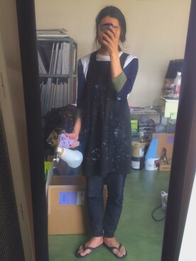 「アイテム（その他小物、パープル系）」を使った、槐-enjyu-さん（メンズ・172cm）の春コーディネート