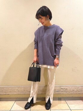 「LOWRYS FARM（ローリーズファーム）のストレッチヒールブーツ　851418（ブーツ）」を使った、wataseさん（レディース・154cm・20代）の冬コーディネート