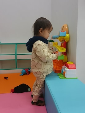 「BOOFOOWOO」｜「アイテム（帽子）」を使った、たろうさん（キッズ・80cm）の冬コーディネート