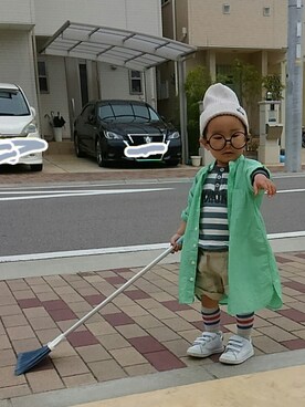 「BOO HOMES（ブー オム）のアイテム」を使った、たろうさん（キッズ・80cm）の春コーディネート