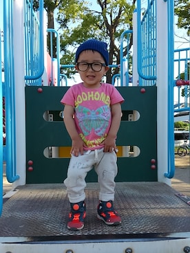 「BOO HOMES（ブー オム）のアイテム」を使った、たろうさん（キッズ・80cm）の春コーディネート