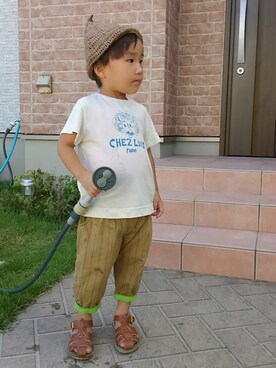 「Natural Boo（ナチュラルブー）のアイテム」を使った、たろうさん（キッズ・90cm）の夏コーディネート
