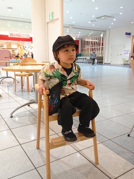 「アイテム（バッグ）」を使った、たろうさん（キッズ・90cm）の春コーディネート