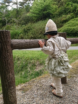 「GRISのアイテム（バッグ）」を使った、たろうさん（キッズ・100cm）の夏コーディネート