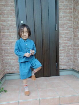 「アイテム（サンダル）」を使った、たろうさん（キッズ・100cm）の冬コーディネート