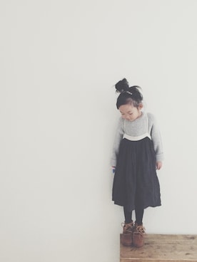 「Three Four Time（ｽﾘｰﾌｫｰﾀｲﾑ）のアイテム」を使った、keemiiiiiさん（キッズ・110cm）の冬コーディネート