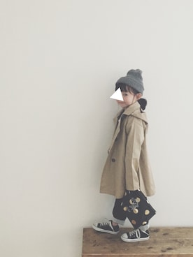 「SMELLY（スメリー）のアイテム（財布/小物）」を使った、keemiiiiiさん（キッズ・110cm）の冬コーディネート