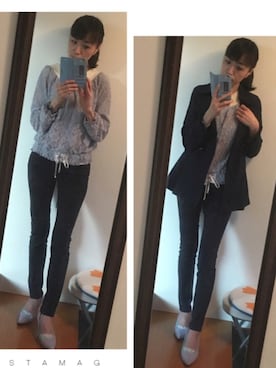 「axes femme（アクシーズファム）のアイテム（トレンチコート）」を使った、kayocchiさん（レディース・163cm）の冬コーディネート