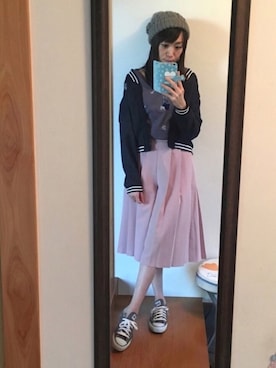 「axes femme（アクシーズファム）のアイテム（ブルゾン）」を使った、kayocchiさん（レディース・163cm）の春コーディネート