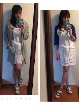 「リバーシブルパーカー」｜kayocchiさん（レディース・163cm）の春コーディネート