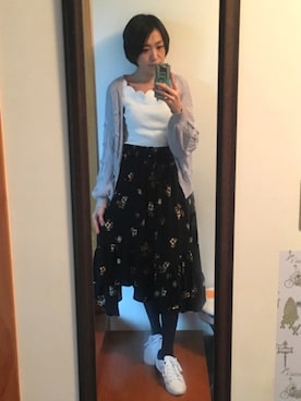 「ポコポコカーデ」｜kayocchiさん（レディース・163cm）の春コーディネート