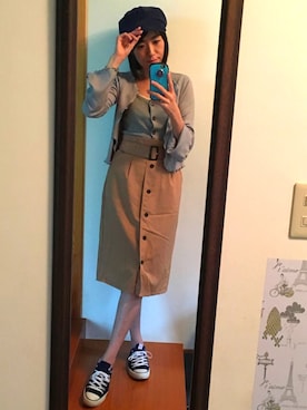 「one after another NICE CLAUP（ワンアフターアナザーナイスクラップ）のアイテム（アンサンブル）」を使った、kayocchiさん（レディース・163cm）の秋コーディネート