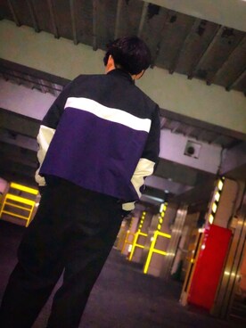 「SHAREEF（シャリーフ）のアイテム（ブルゾン）」を使った、ユウさん（メンズ・169cm）の冬コーディネート