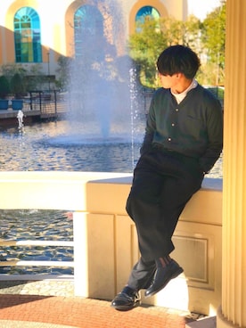 「レイヤードstyle」｜「アイテム（その他シューズ）」を使った、ユウさん（メンズ・169cm）の冬コーディネート